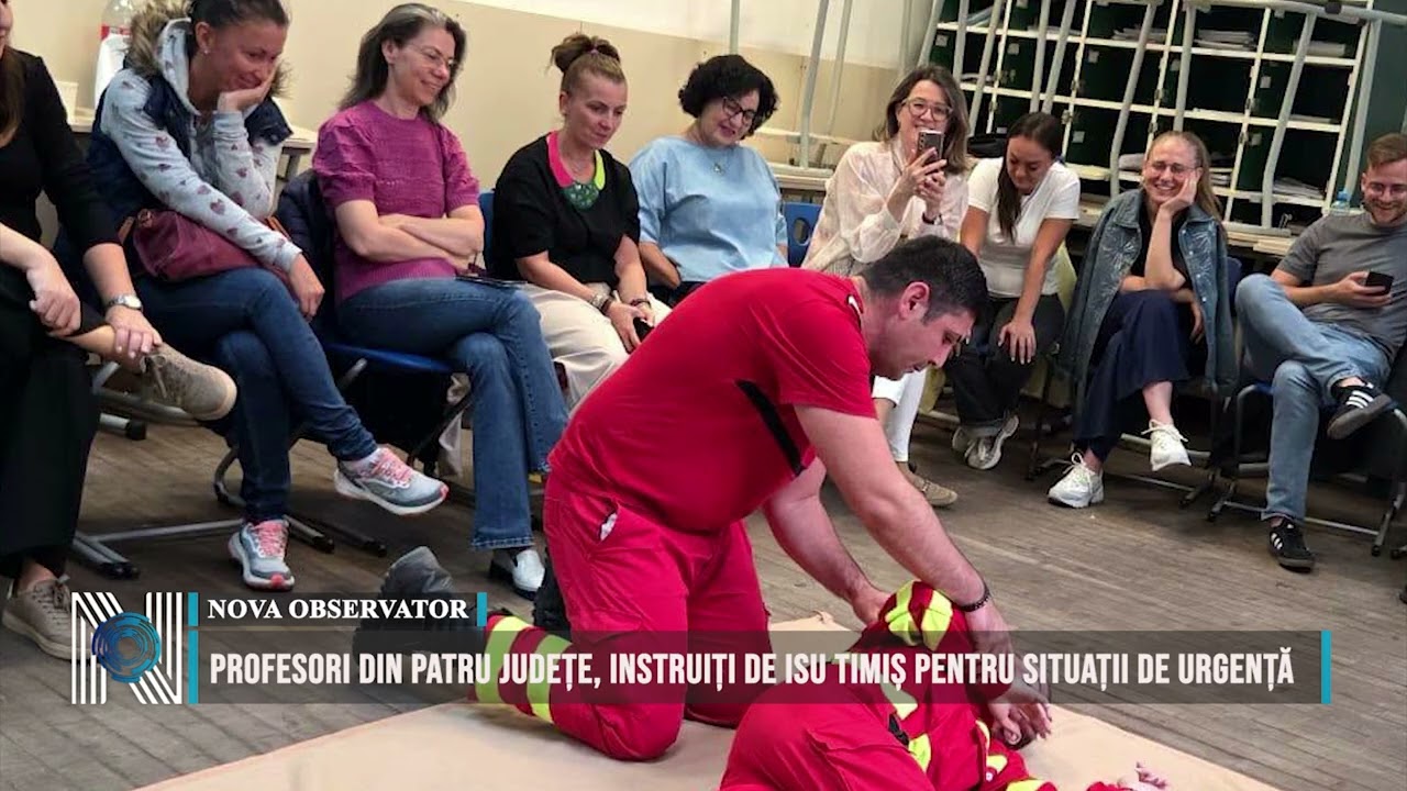 Profesori din patru județe, instruiți de ISU Timiș pentru situații de urgență