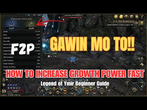 How to Increase Growth Power FAST as F2P! | Legend of Ymir Beginner Guide