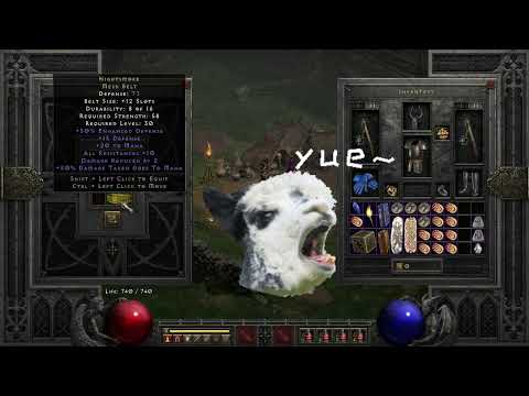 Diablo II Resurrected | Upgrading NIGHTSMOKE belt from Normal To Exceptional using Horadric Cube!