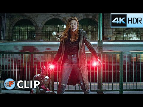 Wanda & Vision vs Black Order - Edinburgh Fight | Avengers Infinity War 2018 IMAX 4K HDR Movie Clip