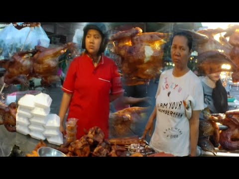 Street food for dinner | Meat Market Vegetable Market @Chhouk Meas Market