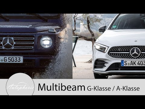 Mercedes-Benz G-Klasse MULTIBEAM vs. A-Klasse MULTIBEAM Scheinwerfer [4K] - Autophorie