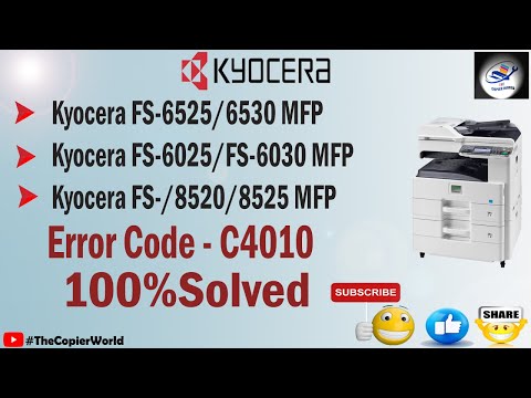 HOW TO SOLVE KYOCERA ERROR CODE 4010 || KYOCERA FS-6525 ERROR CODE- 4010 || KYOCERA ERROR-C4010