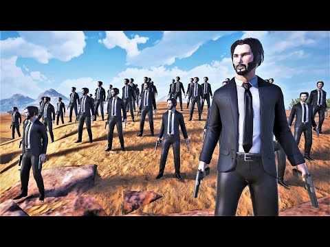 JOHN WICK vs 2 MILLION WW2 ARMY & ANCIENT MEDIEVAL ARMY - Ultimate Epic Battle Simulator 2