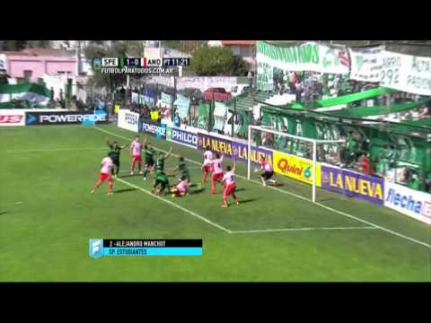 Gol de Manchot. Sp. Estudiantes 1 - Los Andes 0. Fecha 32. B Nacional 2015. FPT.