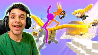 REACT ANIMAÇÃO VS MINECRAFT... - ELES FORAM PARAR NO AETHER ! 😱 Ep. 39