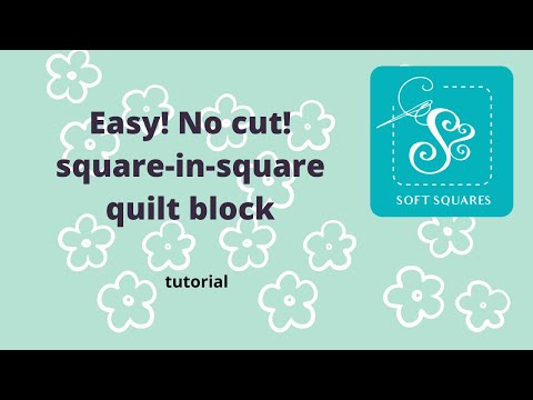 Easy way to make a no-cut square-in-square quilt block.