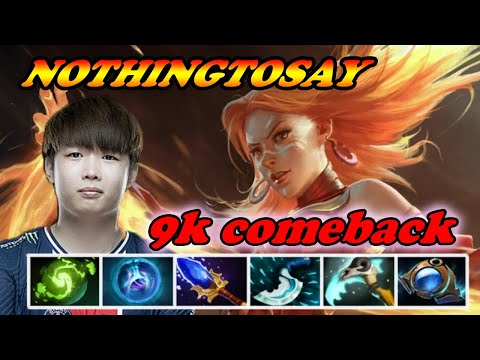 NothingToSay Lina 1 shot Refresher Laguna 9k comeback | 7.33 Immortal Best Ranked Gameplay