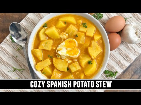 COZY Spanish Potato Stew | Classic Patatas en Ajopollo Recipe