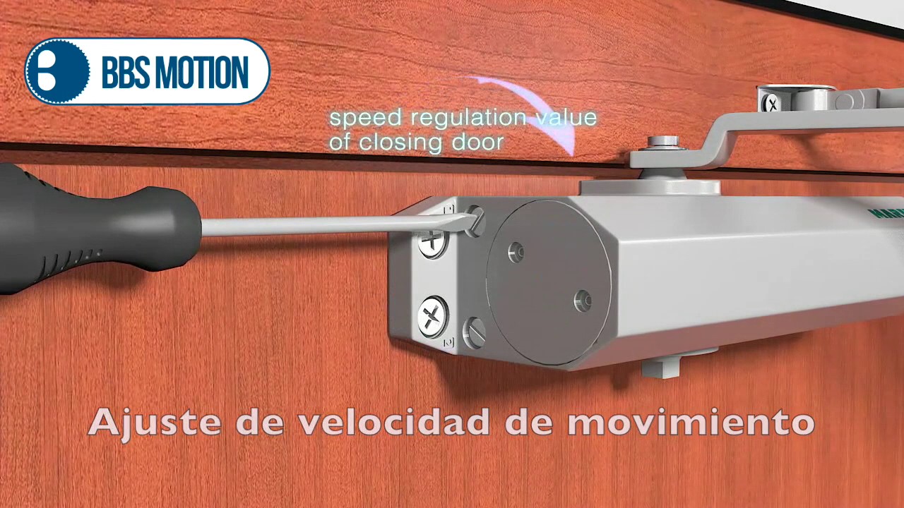 curso como instalar un brazo cierra puerta hidráulico BBS Motion