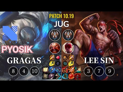 DRX Pyosik Gragas vs Lee Sin Jungle - KR Patch 10.19