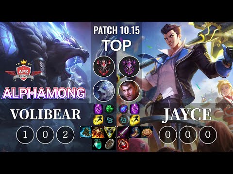APK Alphamong Volibear vs Jayce Top - KR Patch 10.15