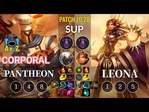AXIZ Corporal Pantheon vs Leona Sup - KR Patch 10.20