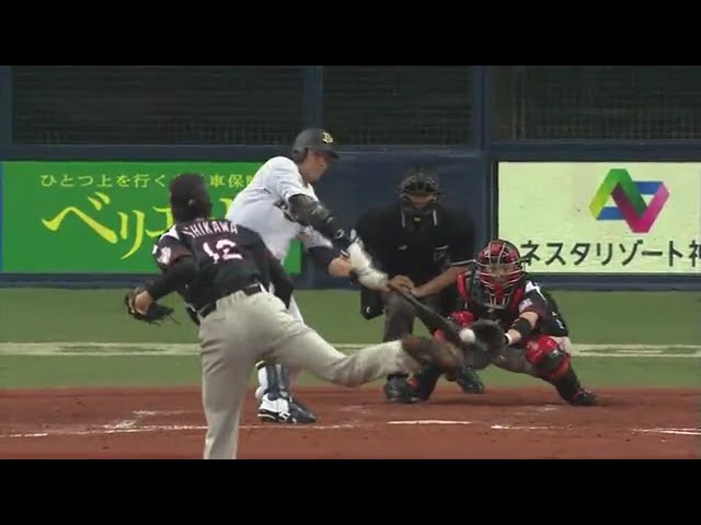 【3回裏】バファローズ・T-岡田が技ありのタイムリーヒット!! 2017/4/11 Bs-M