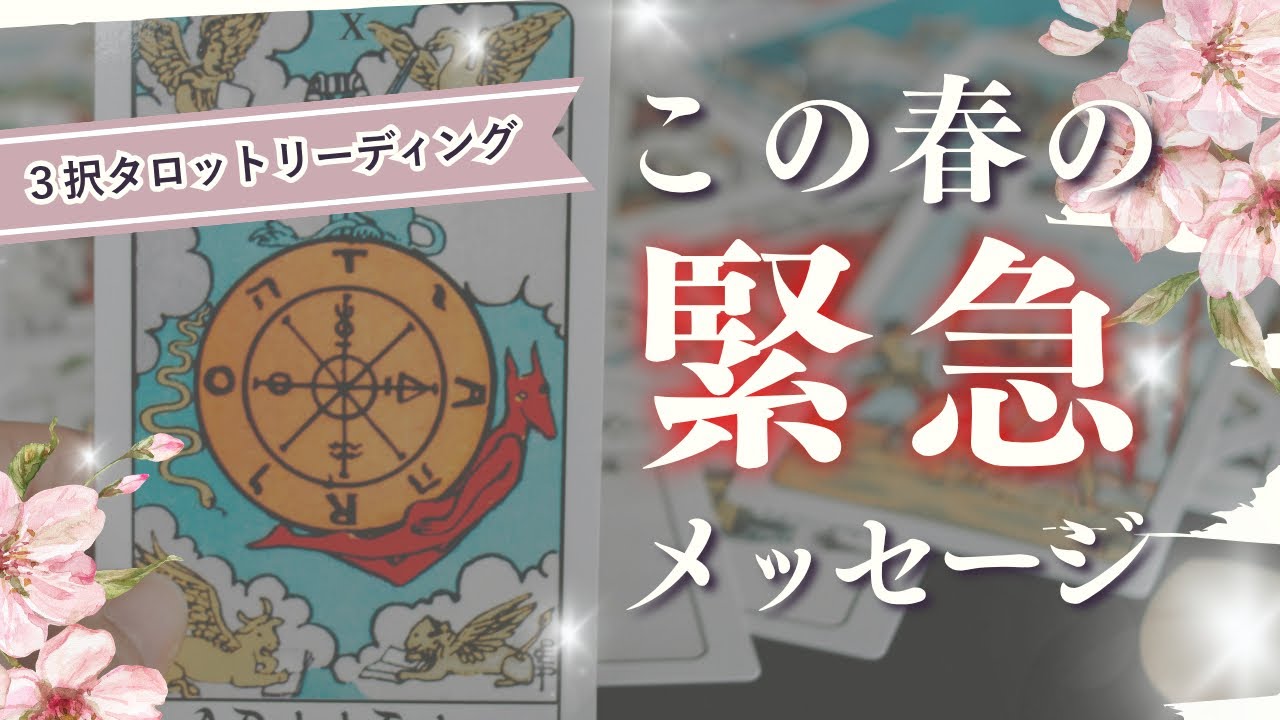 🌸この春スピリットが伝えたい緊急メッセージ🌸3択タロット・オラクルリーディング🔮✨ この春変わりたい人だけ見てください☝🏼✨