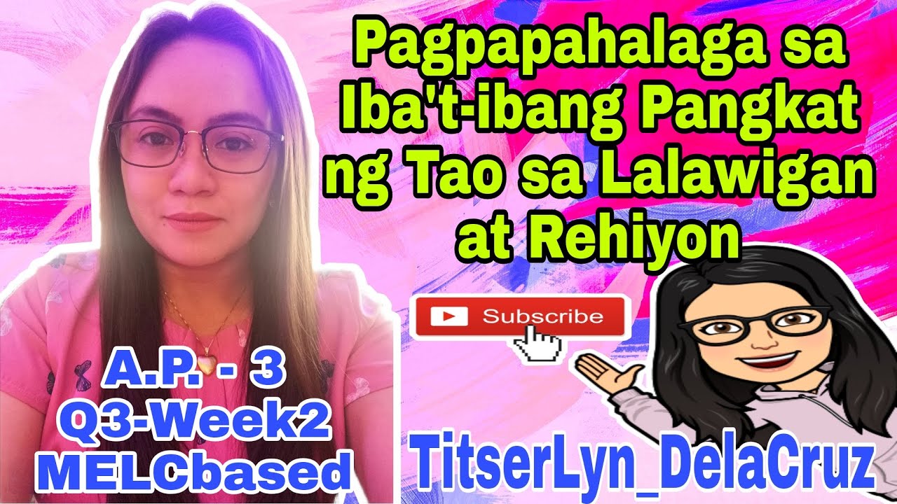 Pagpapahalaga sa Iba't-ibang Pangkat ng Tao sa Lalawigan at Rehiyon |A.P. 3 |NCR |TitserLyn DelaCruz