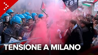 Milan-Tel Aviv twinning: incidents outside the city hall, followed by a new pro-PAL march.