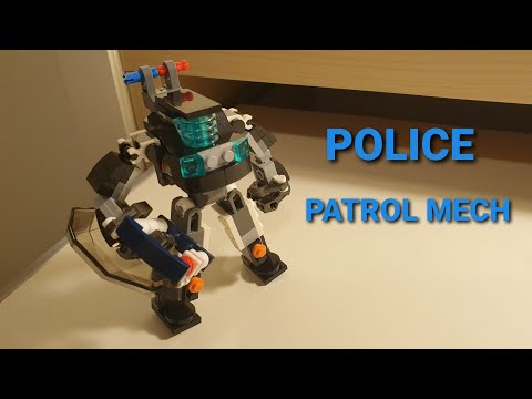 Unofficial LEGO - POLICE ROBOT MECH - DECOOL - 3122 - 3 in 1 [Mini Police Patrol Mech - TUTORIAL]