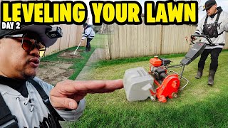 DIY Leveling Your Lawn with golf course sand