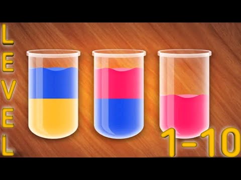 Sort Em All -- Water Puzzle Level 1 2 3 4 5 6 7 8 9 10 Android Gameplay Walkthrough Big Panda Studio - YouTube