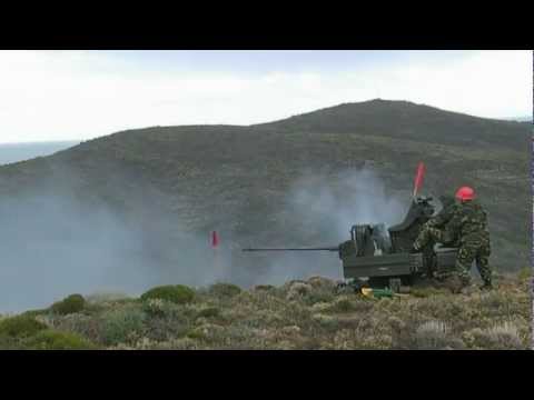 Rheinmetall Mk20 Rh202 Twin AA firing.