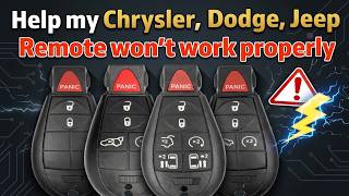 Chrysler, Dodge, Jeep Key Fob Not Working? Try This Fix First! 🔑