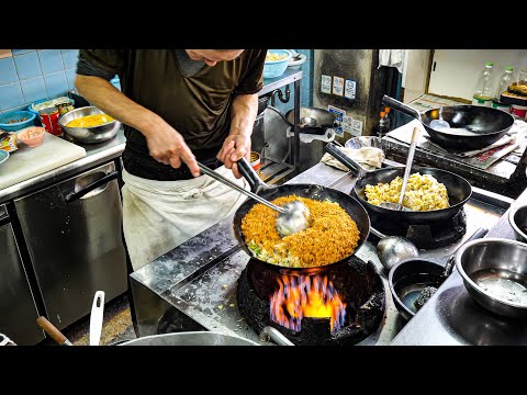 【職人技】デカ盛り町中華の神業鍋振り丨Jaw-dropping Fried Rice!