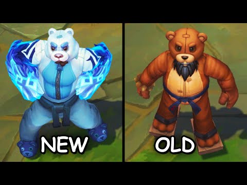 All Udyr Skins NEW and OLD Texture Comparison Rework 2022 (League of Legends)