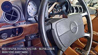 Mercedes R107: Demontaż i działanie przełącznika zespolonego kierunkowskazów