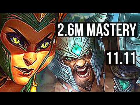 CASSIOPEIA vs TRYNDAMERE (TOP) (DEFEAT) | 2.6M mastery, 7 solo kills | TR Master | v11.11