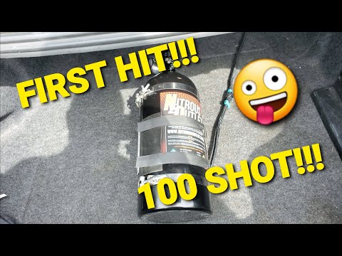 HOLY NITROUS!! We make our first hit on E85 and 100 shot!!