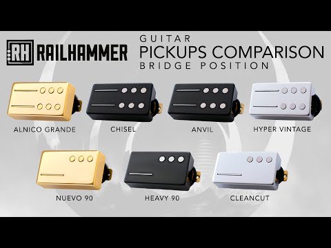 RAILHAMMER Pickups Demo (Anvil, Chisel, Alnico Grande, Hyper Vintage, Nuevo 90, Heavy 90, Cleancut)