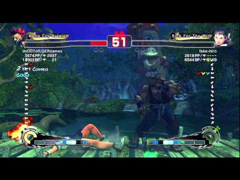 SSF4 AE: imOUTofUSERnames (Akuma) vs fake-hiro (Sakura)