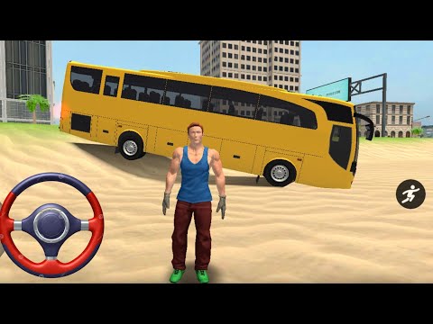 US Police Car and Public Transport Bus Driving in Open World - Android IOS Gameplay.