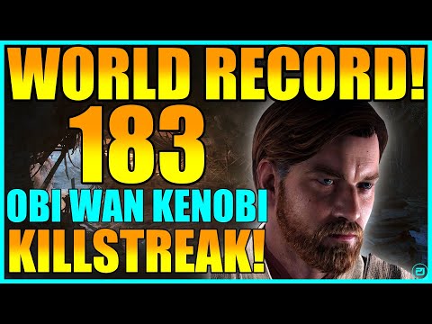 (OLD WORLD RECORD!) Star Wars Battlefront 2 183 Obi wan Kenobi Killstreak/Gameplay