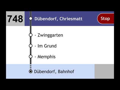 VBG Ansagen - 748/756 - Hofwiesen – Dietlikon – Dübendorf – Gfenn