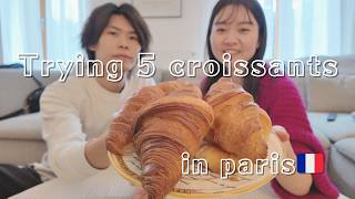 Trying 5 croissants in paris🥐🇫🇷｜全部優勝🏆