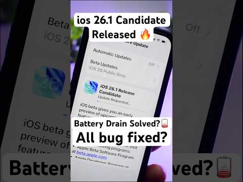 ios 26.1 Candidate Version - Final? 🔥 #ios26