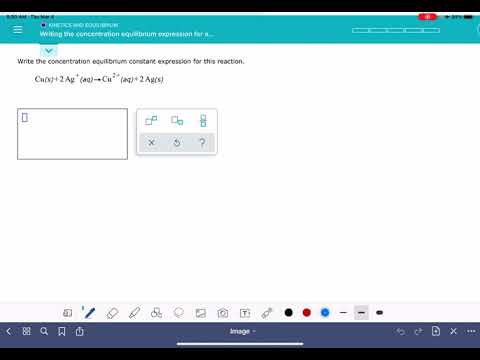 ALEKS: Writing the concentration equilibrium expression for a heterogeneous equilibrium