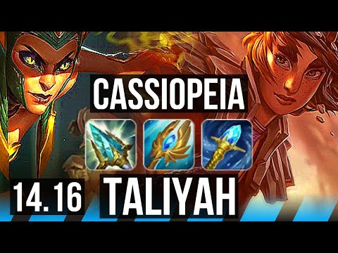 CASSIOPEIA vs TALIYAH (MID) | 43k DMG, 700+ games, Godlike | EUW Grandmaster | 14.16