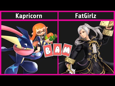 Smash @ BAM Cards 13 - Kapricorn (Inkling, Greninja) vs. FatGirlz (Robin) - SSBU Tournament