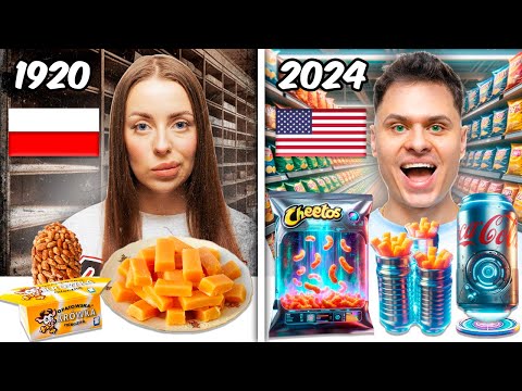 WE EAT 100 YEARS OF SWEETS FROM POLAND VS USA! 🇵🇱🇺🇸