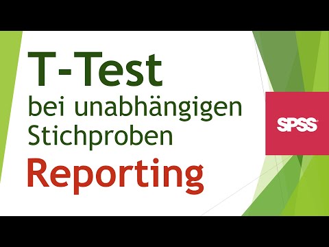 t-Test (ungepaart) berichten - SPSS-Output