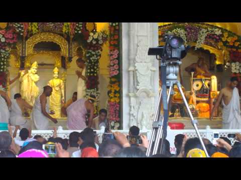 Sri Sri Radha Madan Mohan Abhishek Darshan from Hyderabad Abids ISKCON Temple - 2014