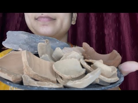 New video roasted multani mitti with broken clay pot eating crunch swallow hina entertainment vlogs