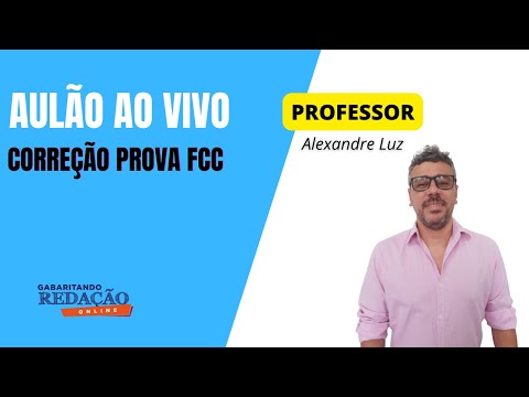 Aulão ao vivo - Correção de Prova FCC  / MP - PB 2024