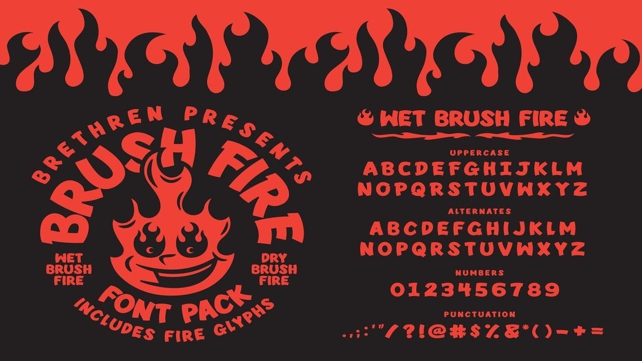 Brush Fire Font Family Font Free Download