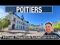 FRANCE: Poitiers Virtual Walking Tour - 4k City Walk for Treadmill