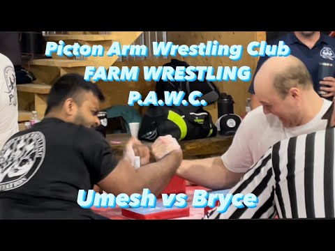 Umesh vs Bryce FARM WRESTLING P.A.W.C. #Armwrestling War Bronze Medal Match Picton ArmWrestling Club