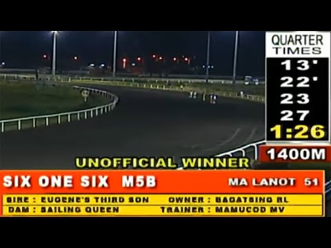SIX ONE SIX - MMTCI RACE 9 - JANUARY 25, 2020 - Bayang Karerista Horse Racing at Metro Turf